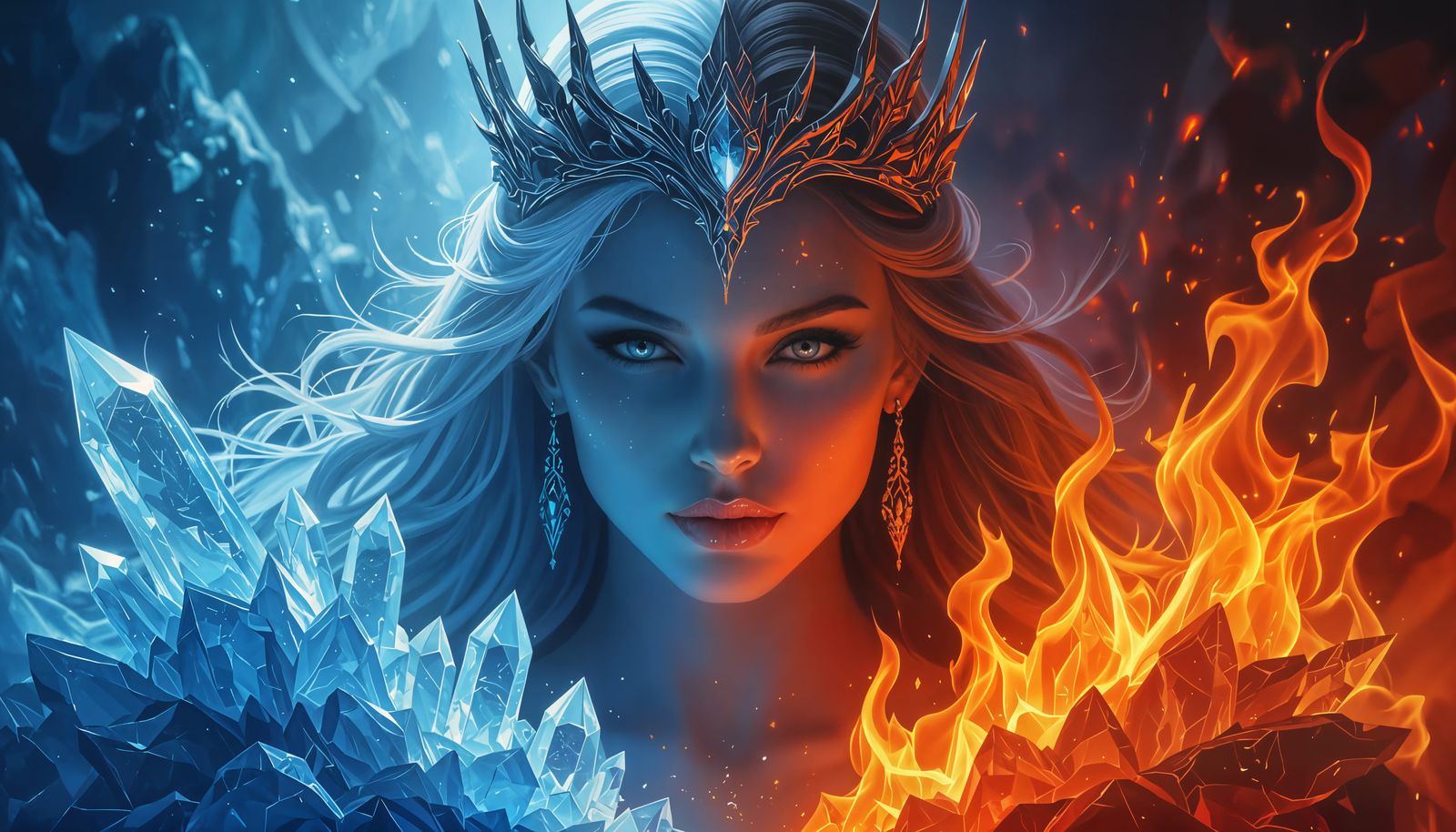 Regal Goddess of Fire and Ice