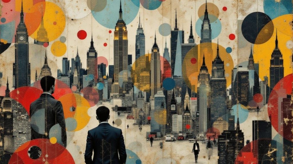 Mosaic Cityscape: Realism Meets Cubism