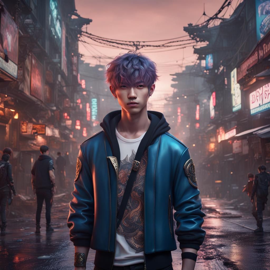 Detailed K-Pop Star Digital Art in 8K