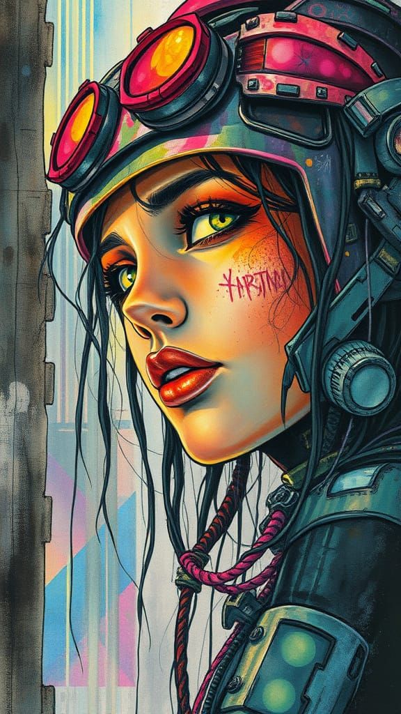 Cyberpunk Mutant Gardens with Holographic Glow