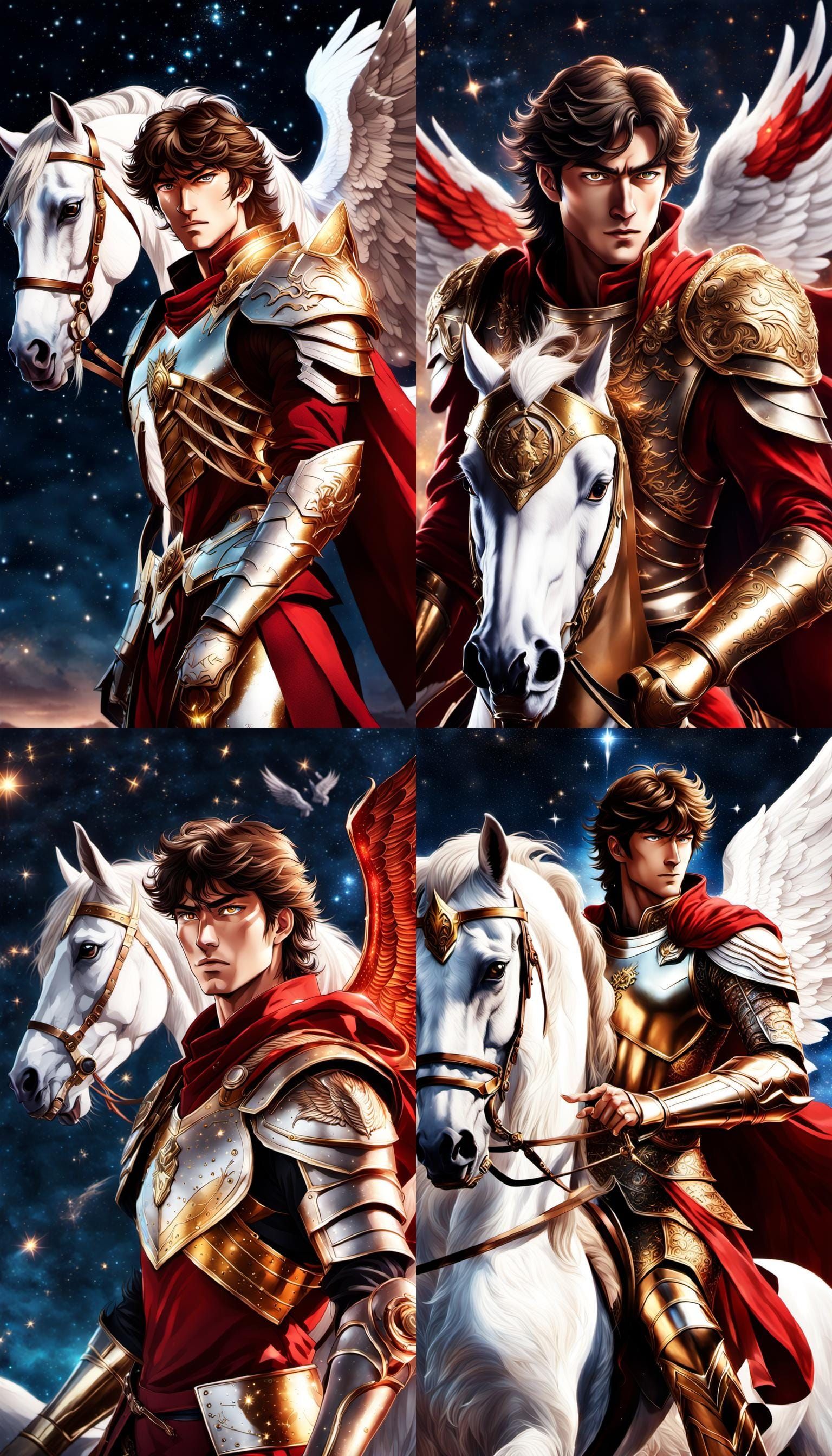 Pegasus Seiya in Hyperrealistic Splash Art Style
