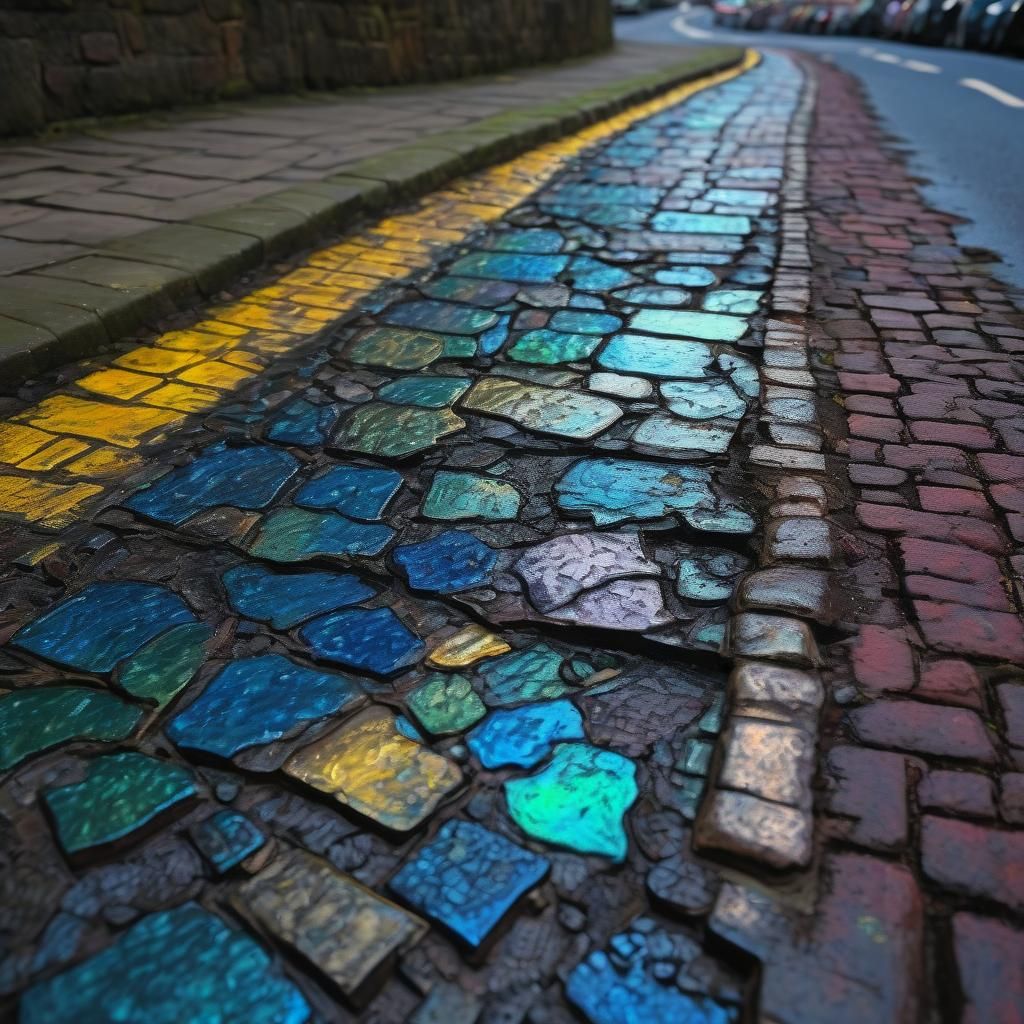 Pre-Raphaelite Pothole on Terrace Road, England
