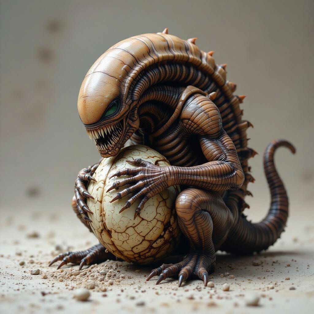Giger-Inspired Creature Hatching