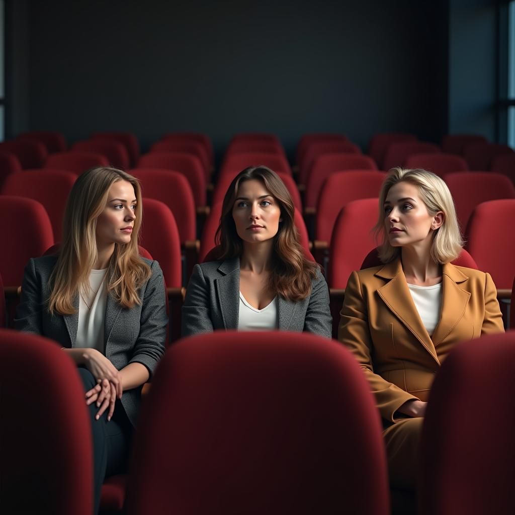 Women Attending AI Lecture in Modern Hall
