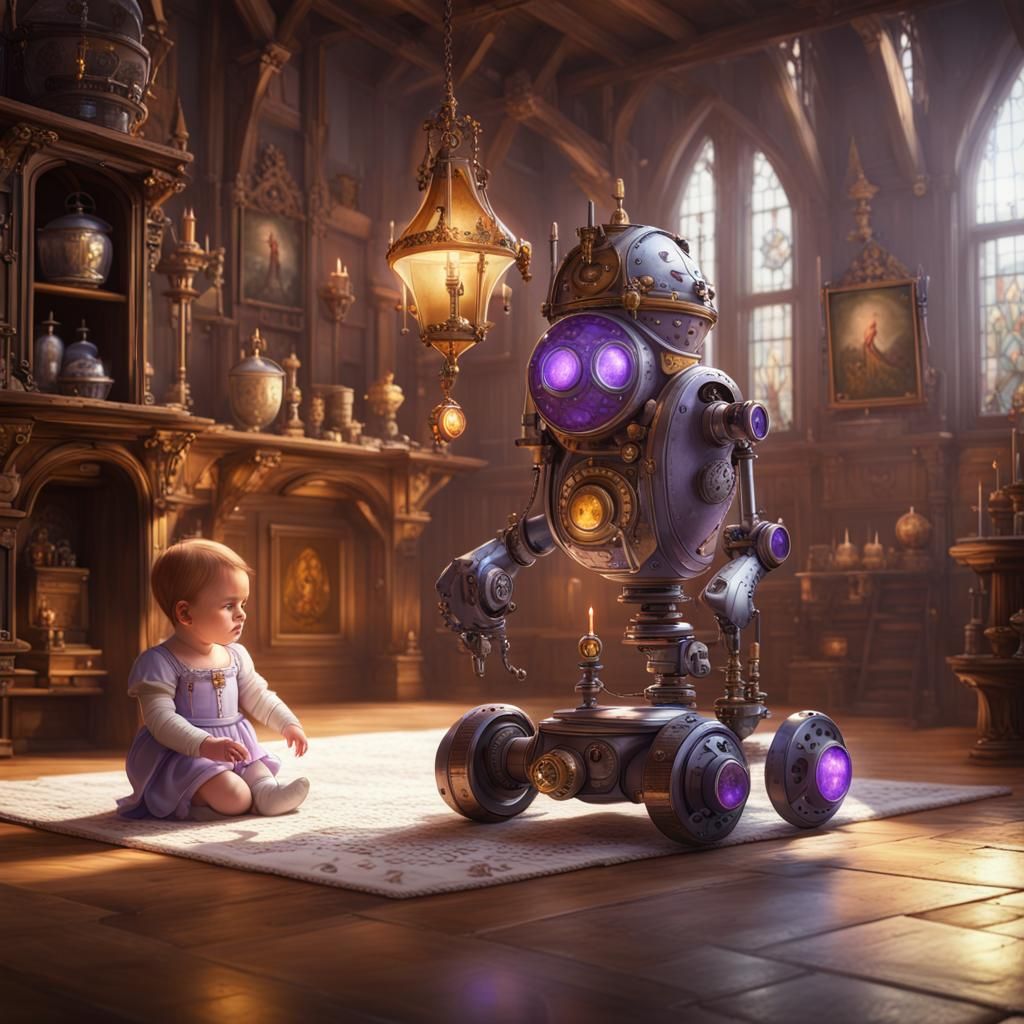 Steampunk Nanny Caring for Royal Baby