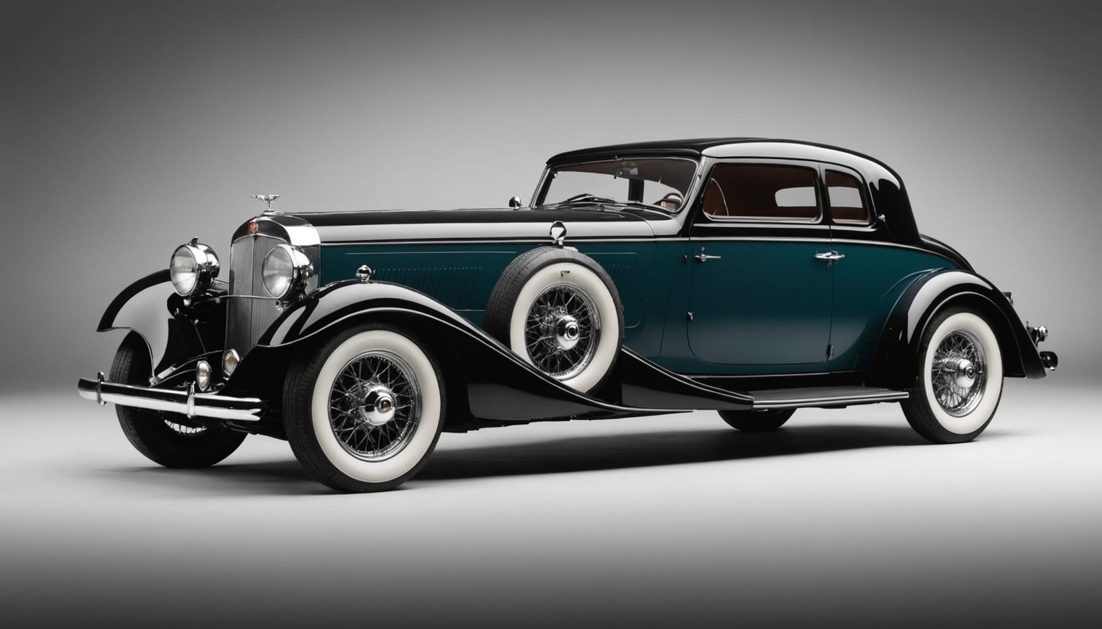 Vintage British Sports Car in a Modern Studio