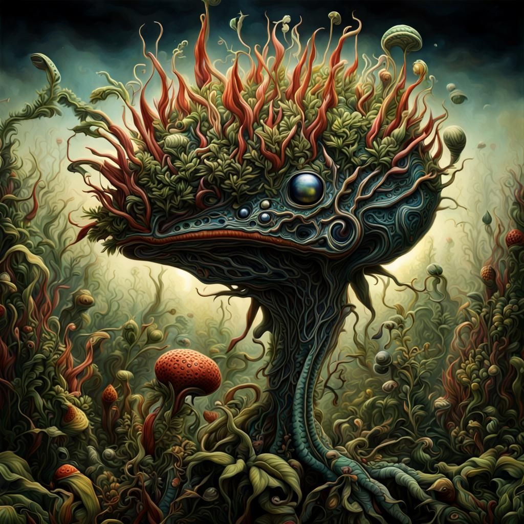 Surreal Alien Creatures and Plant Life in HDR