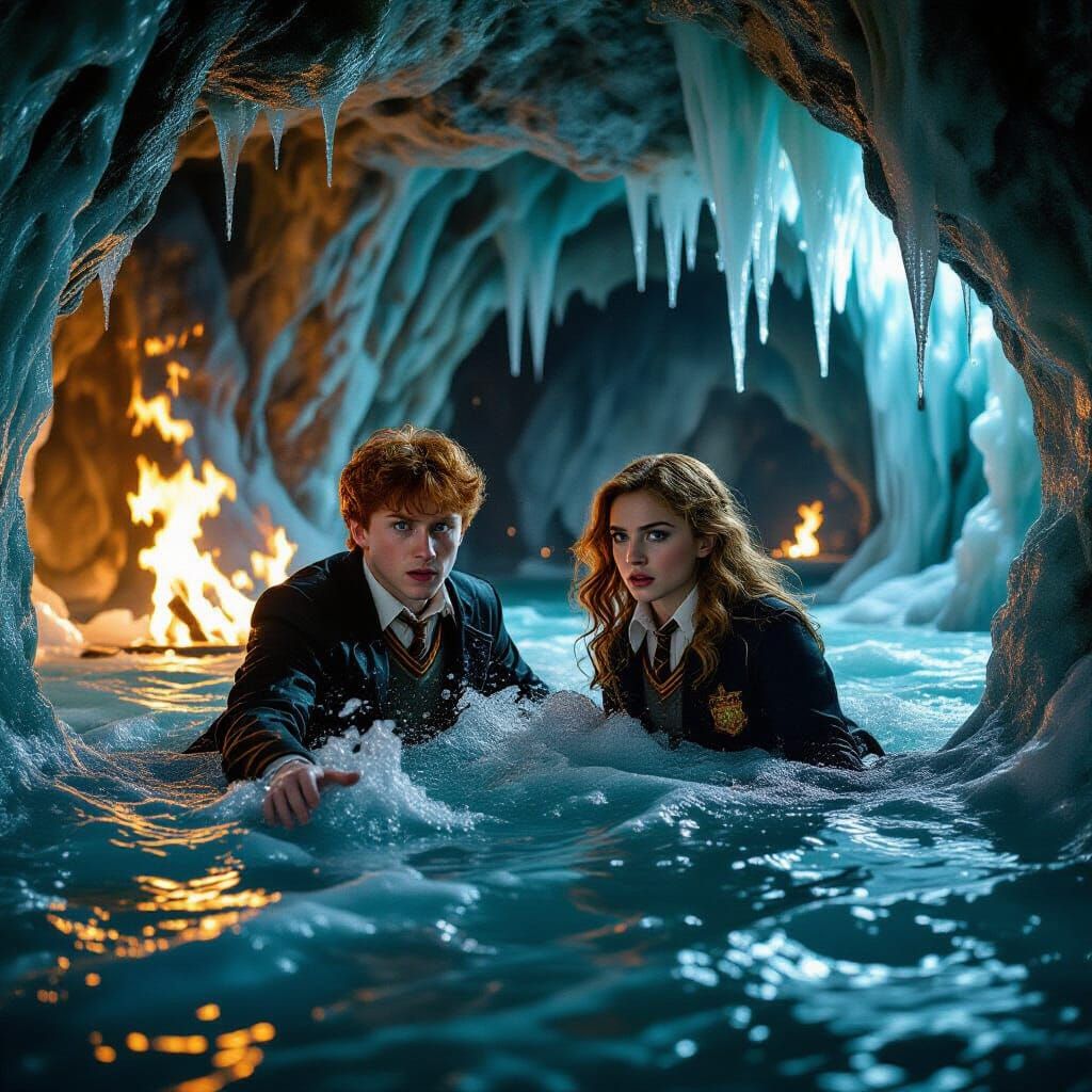Weasley and Granger in Surrealist Cavern