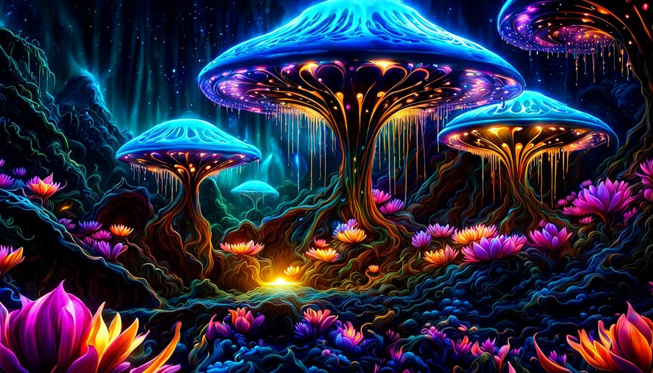 Bioluminescent Alien Landscapes