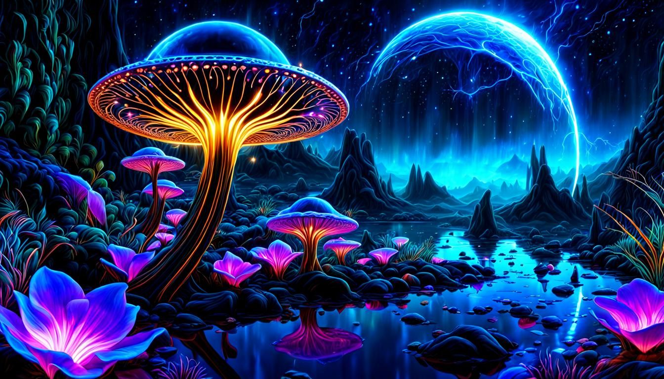 Bioluminescent Alien Landscapes