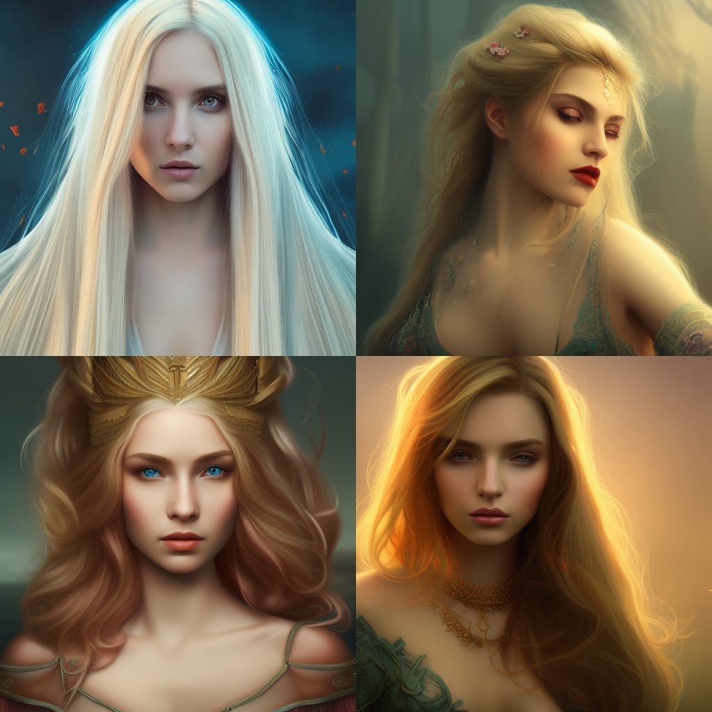 Slavic Beauty Portrait in Detailed Matte Painting