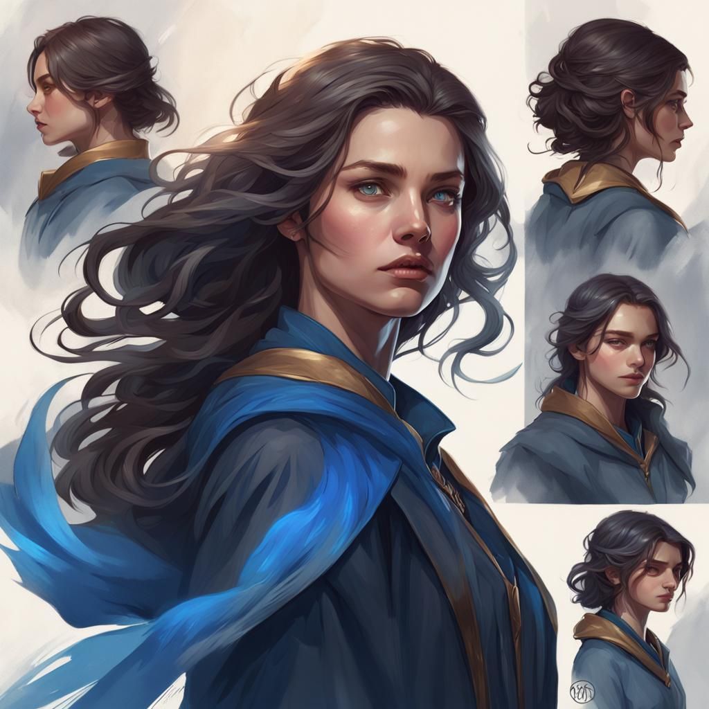 Windswept Portrait of a Girl in Hyperrealistic Style