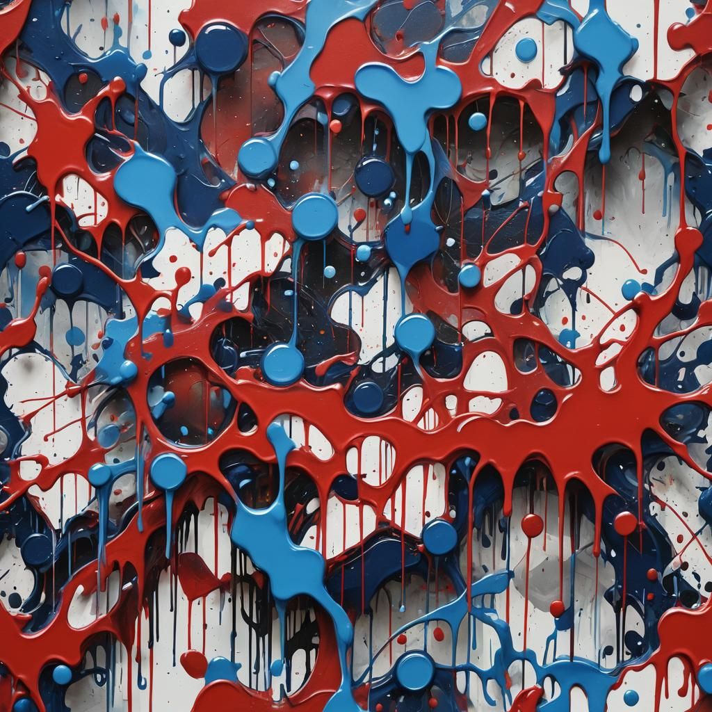 Vibrant Graffiti Art with Melting Colors