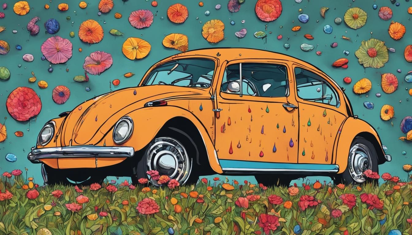 Beetle's-Eye View: A Rainy Day Landscape