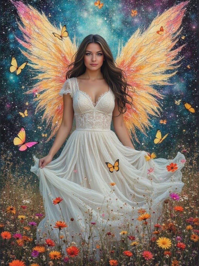 A kaleidoscope <lora:Connee:1.0> as an angel