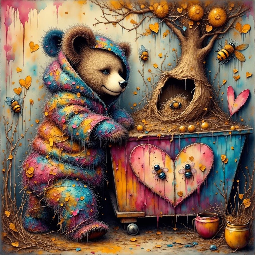 Sparkly Baby Bear by Graffiti Dumpster