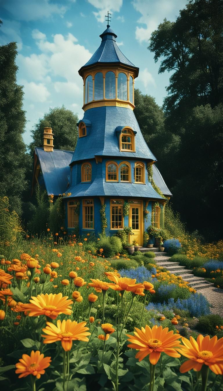 Extensive Cob House Mansion with Observatory Tower