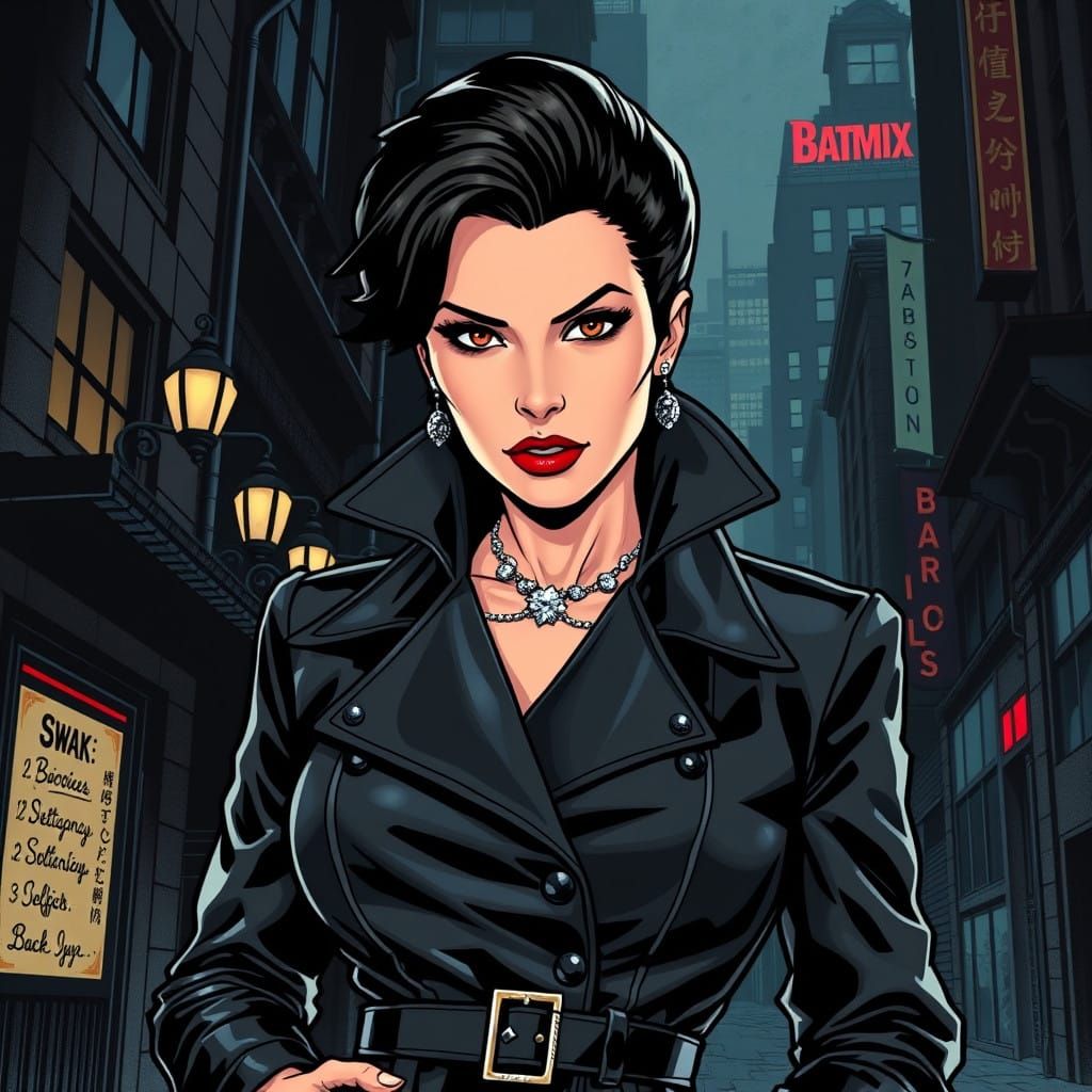 The Baroness in 80s Comic Book Pulp Style