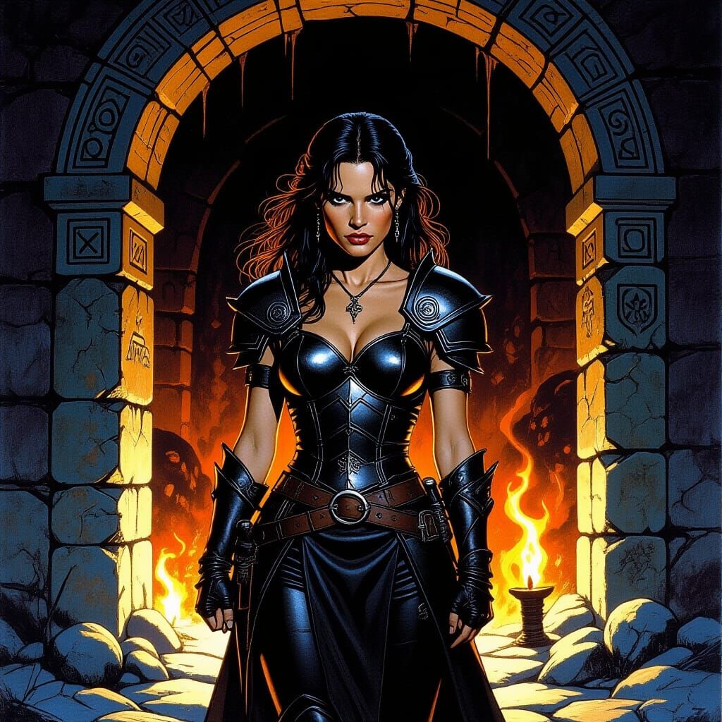 Winona Ryder as Tomb Raider, in Fantasy Art Style