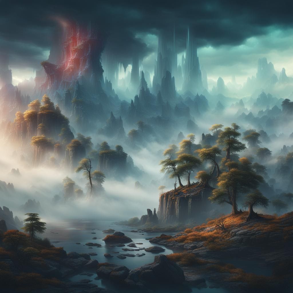 Fantastical Matte Painting in Deep Color