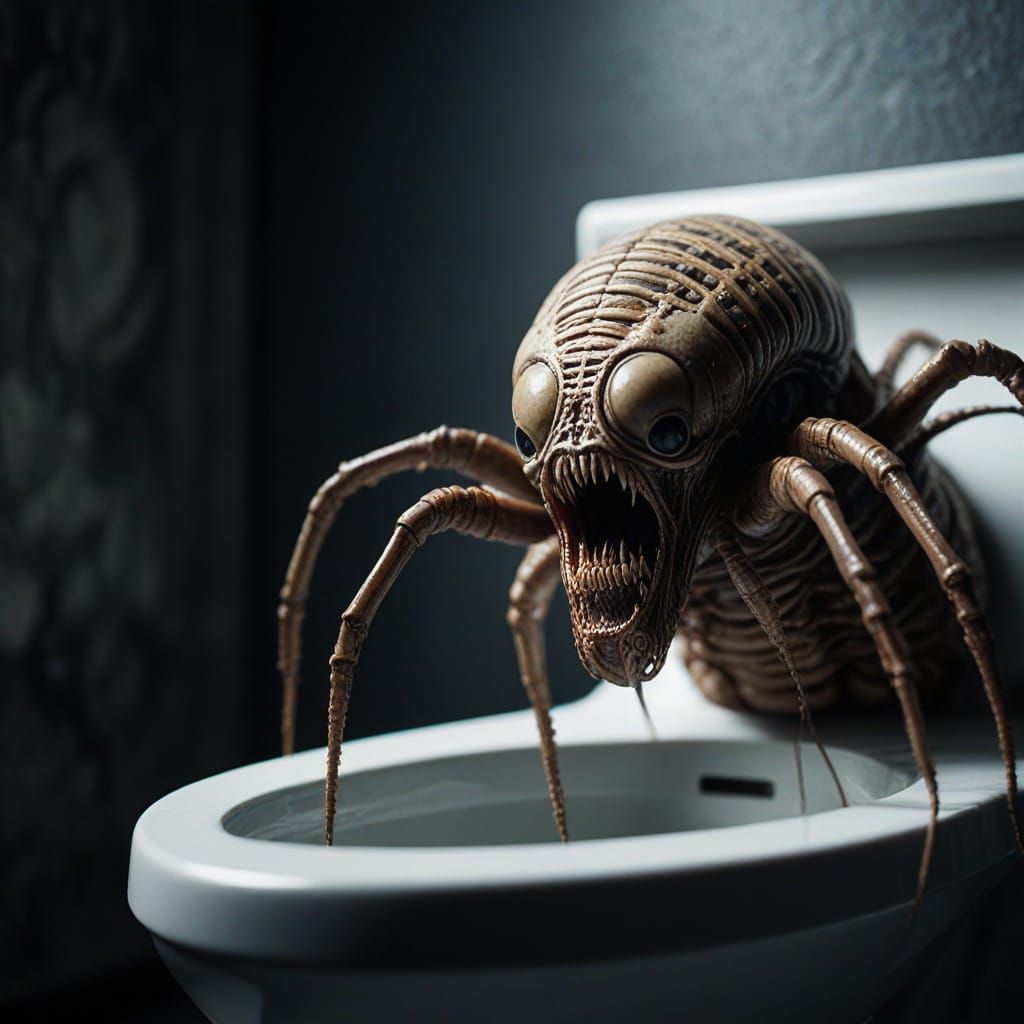 Surreal Horror Masterpiece in Low-Key Lighting