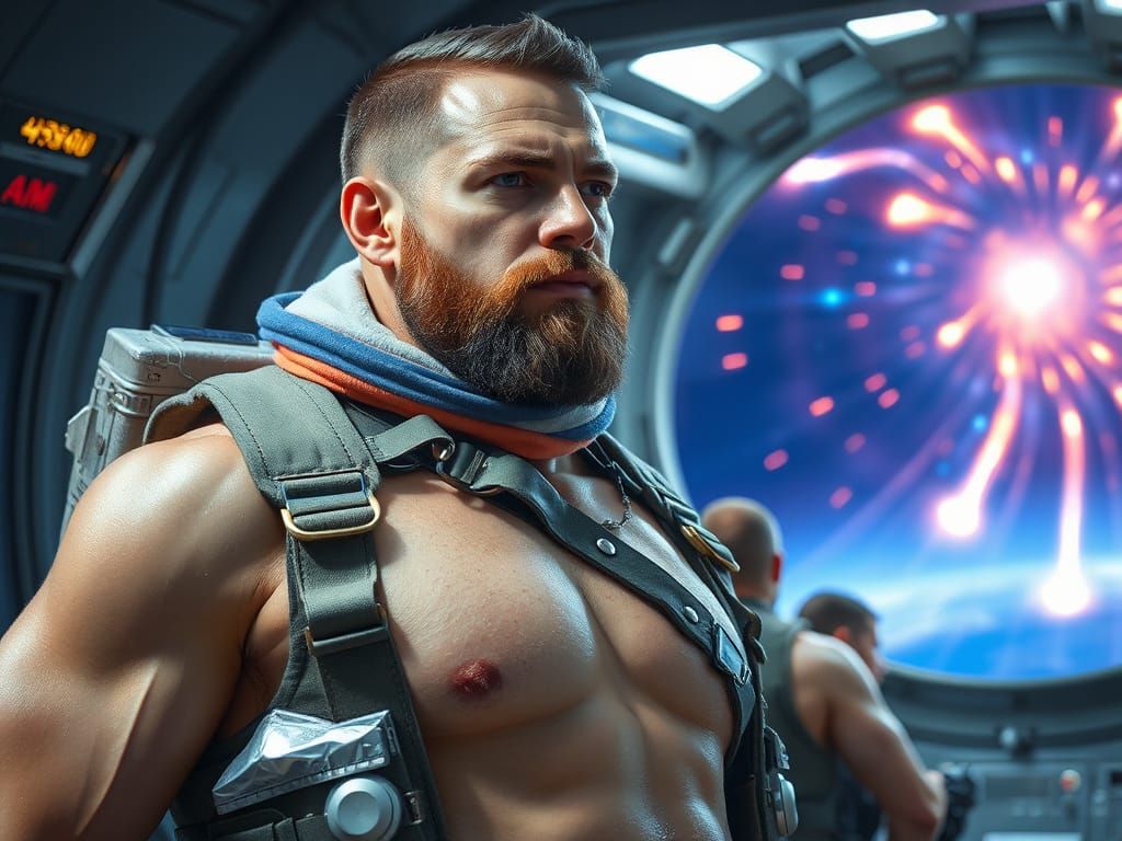 Epic Space Warrior in Astronaut Gear