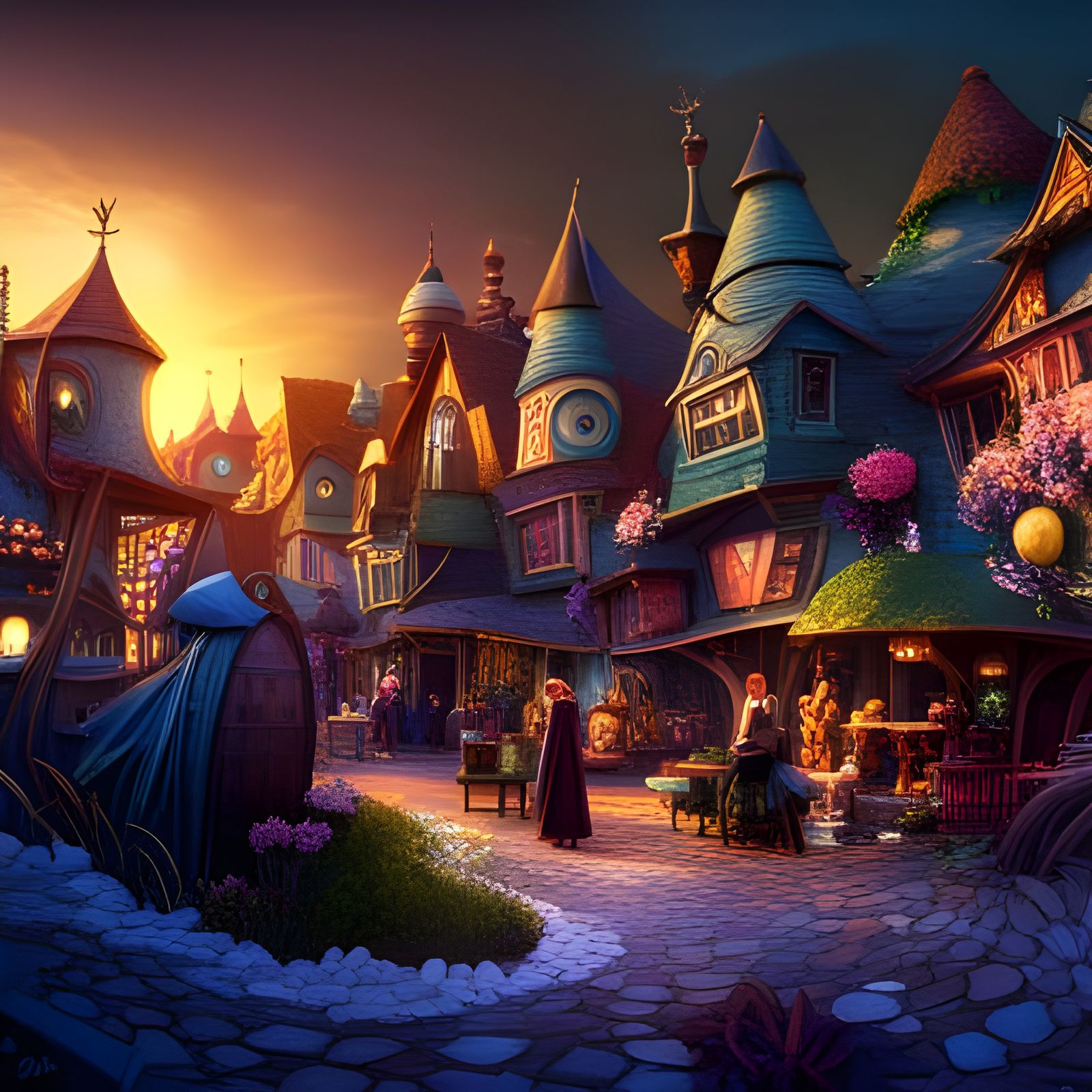 Magical Flower Power Town in Fairytale Wonderland