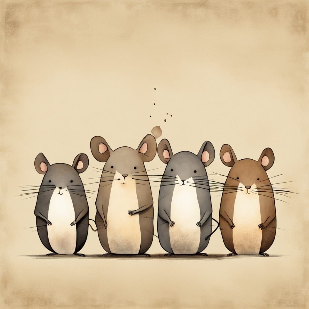 Three Blind Mice Illustration