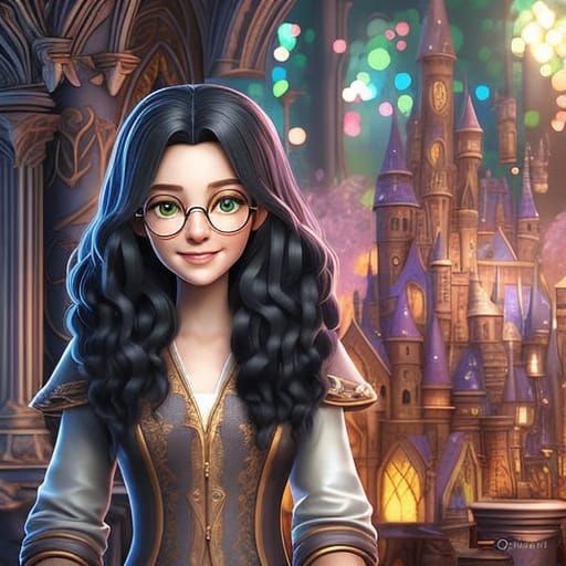 Female Harry Potter in Unreal Engine 5 Vector Art