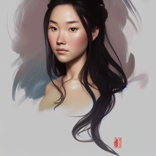 Detailed Portrait of Mulan by Greg Rutkowski