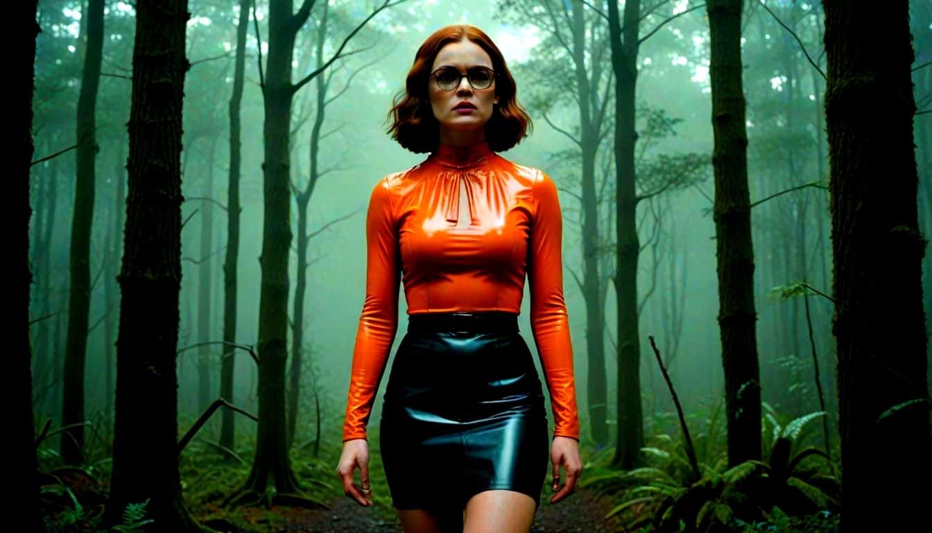 Sophie Skelton as Velma Dinkley in Latex Cyberpunk Chic