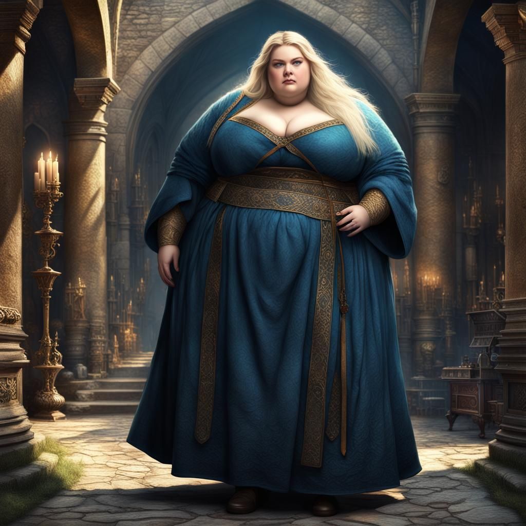 Medieval Mage Girl in Digital Painting