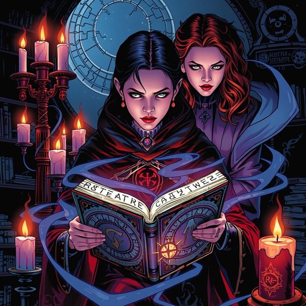 Agatha Harkness Reads in a Mystical Library