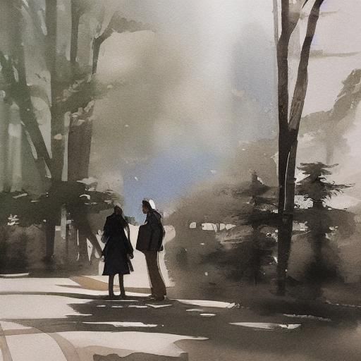 Elegant Minimalist Portrait with Watercolor Textures