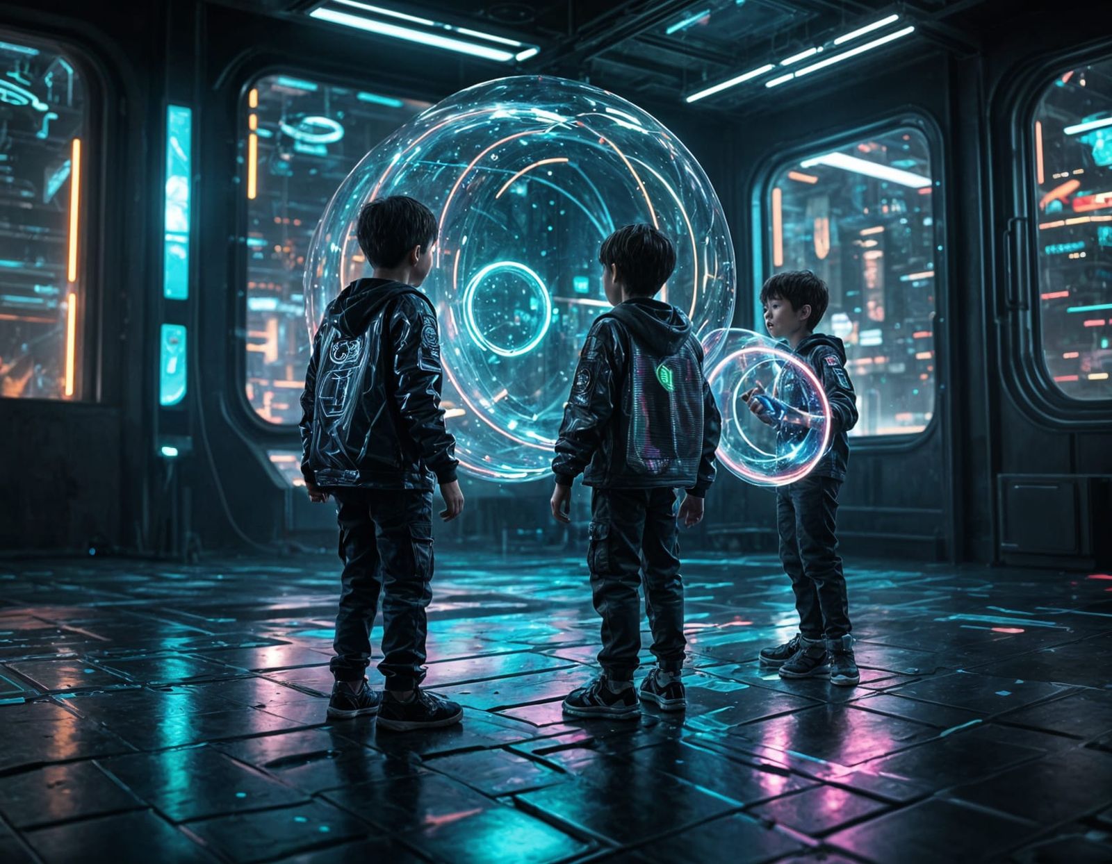 Holographic Yo-Yos in a Futuristic City