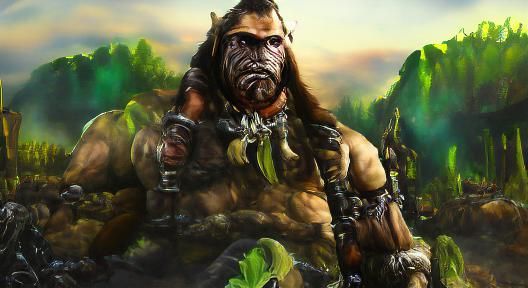 Durotan Warcraft hyperrealism poster art photoillustration