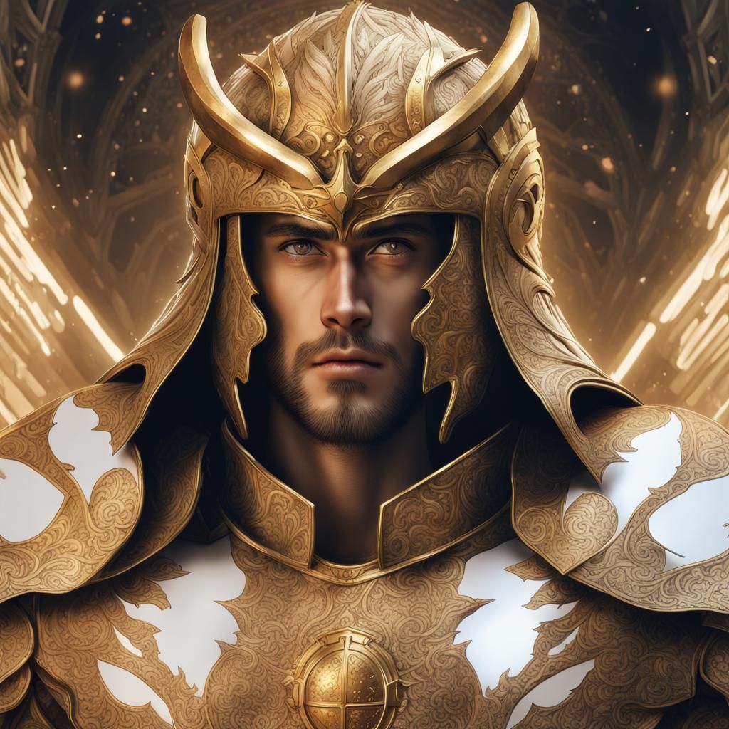 Saint Seya Bear Armor: Detailed Digital Art