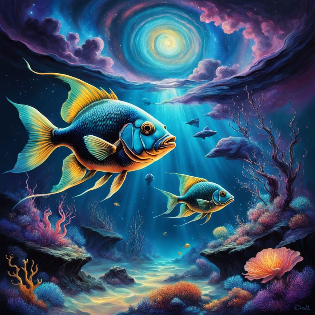 Surreal Cosmic Dream of Pisces