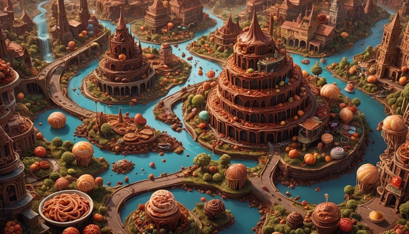 Edible Food Landscapes in Digital Matte Painting