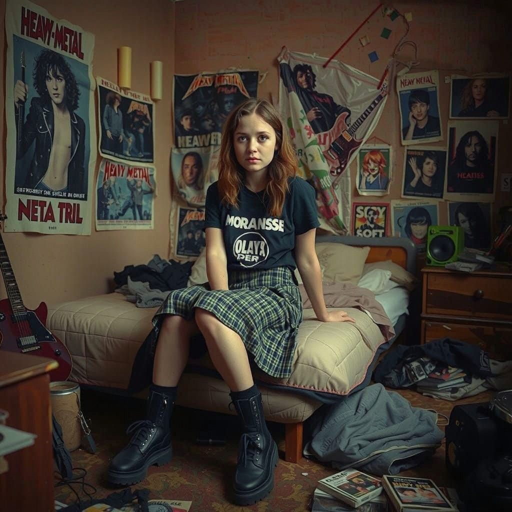 Grunge Girl's Dilapidated Bedroom