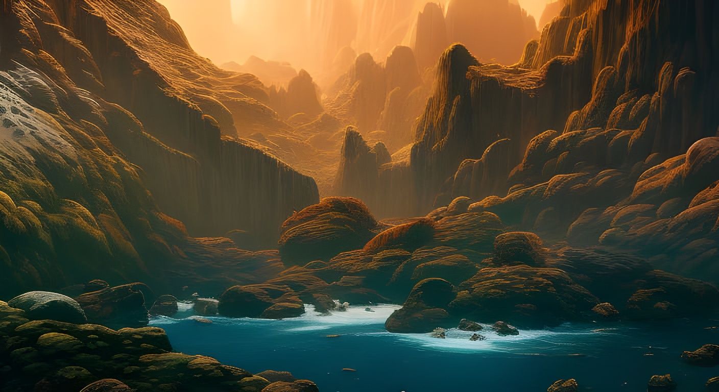 Velvet Sea: Sub-Surreal Digital Art in Rich Color