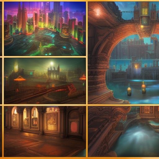 Level 11 Backrooms City in Detailed Matte Painting