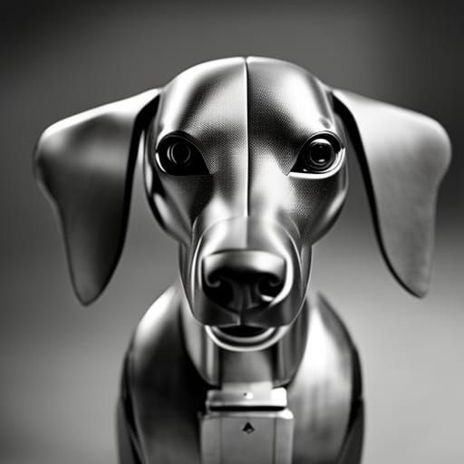 Detailed Robot Dog Close-up: Professional 8K Photography