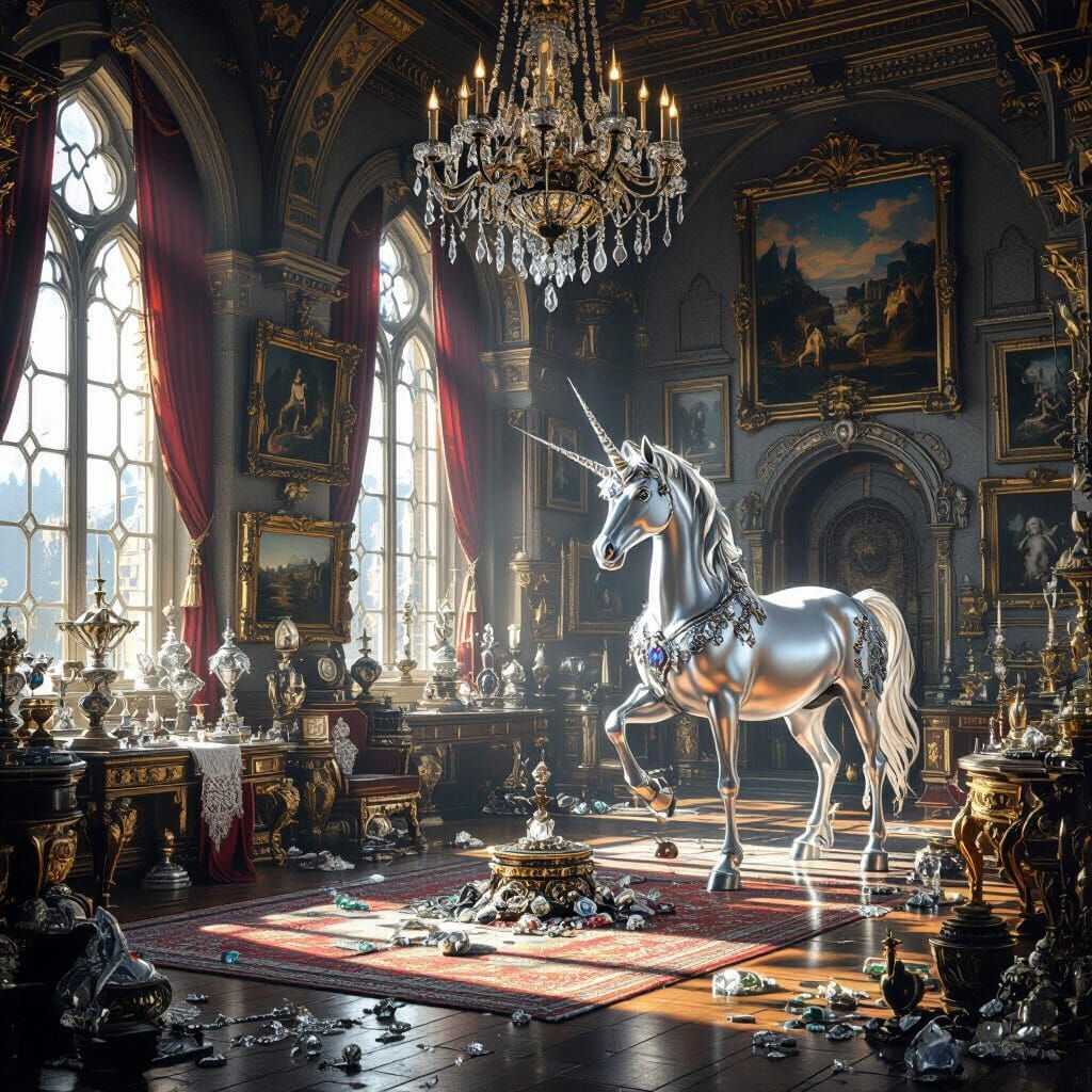 Opulent Castle Room Overflowing With Treasures