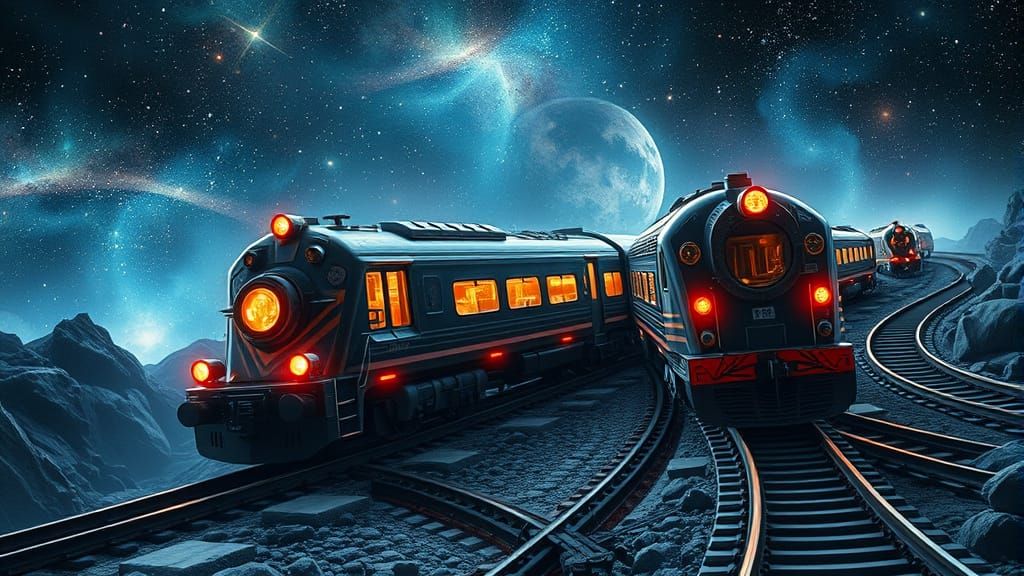 Galactic Railways: Timeless Journey Through the Cosmos