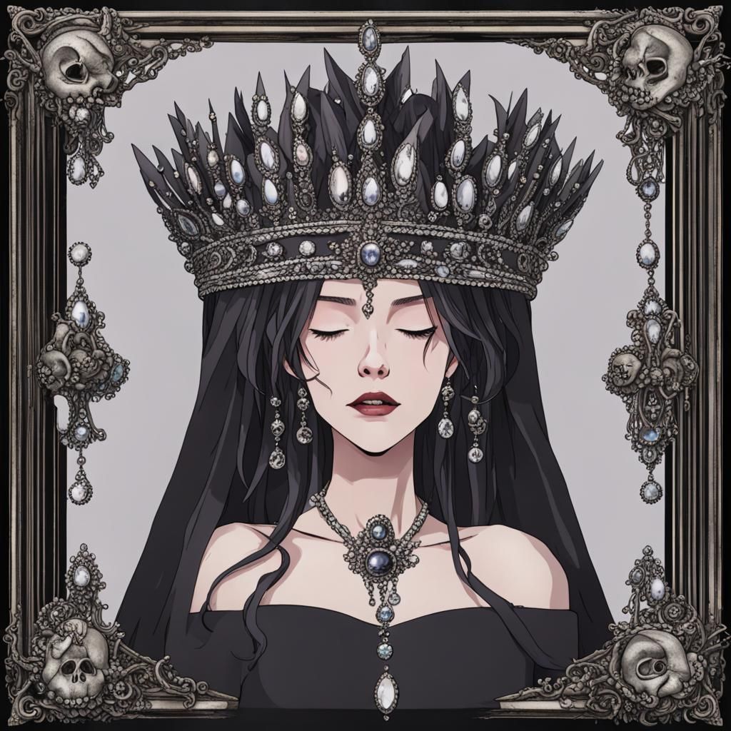Death Tiara: Macabre Crown Illustration