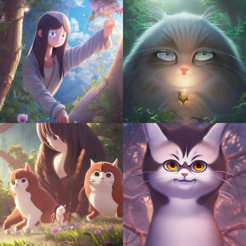 Talking Angela in Studio Ghibli Anime Style