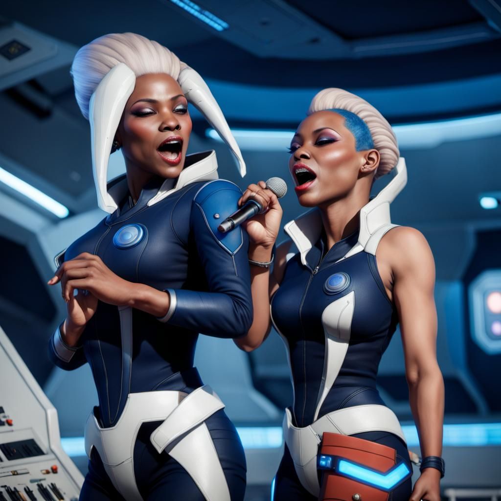 Asari Karaoke Night on a Spaceship