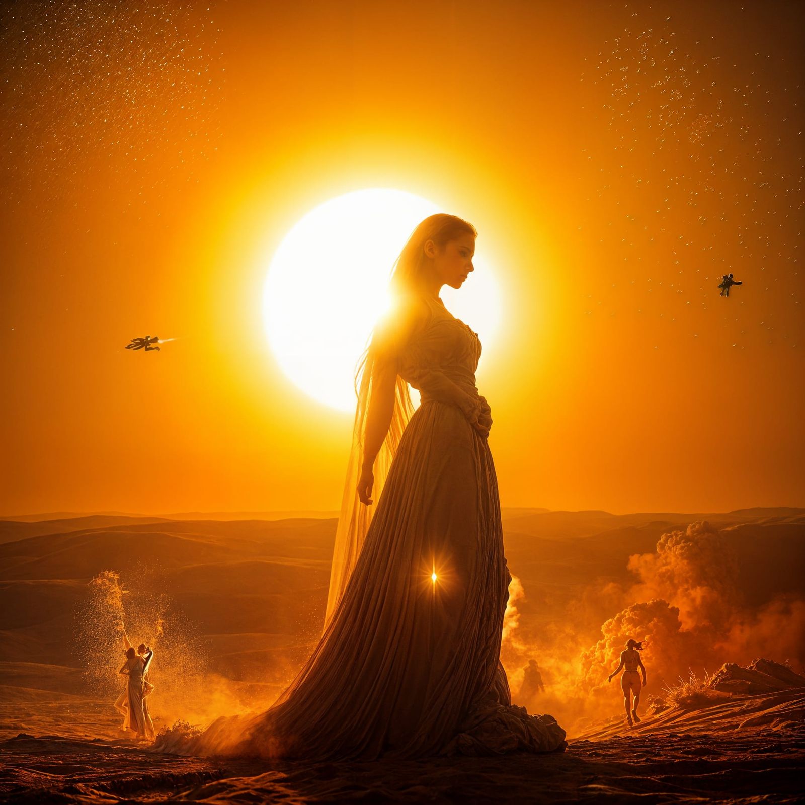 Surreal Dusk Landscape Depicts Man and Woman Transformed in....