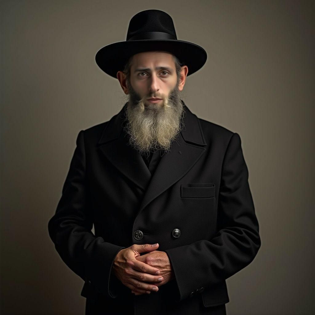 Hasidic Man in Traditional Attire Portrait